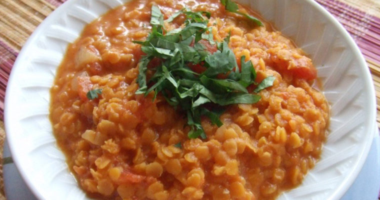 Curry de lentilles corail, coco allégé