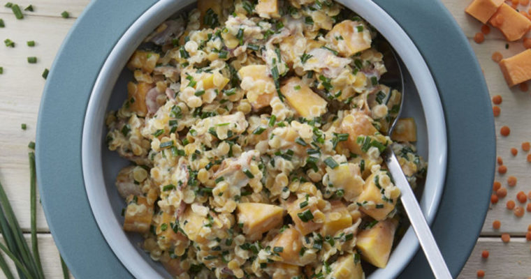Butternut à la crème, poitrine fumée