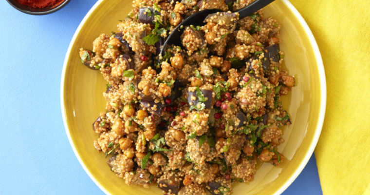 Salade de quinoa aubergine et paprika