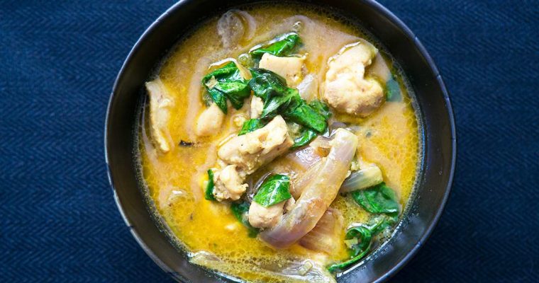Curry de poulet coco aux aubergines