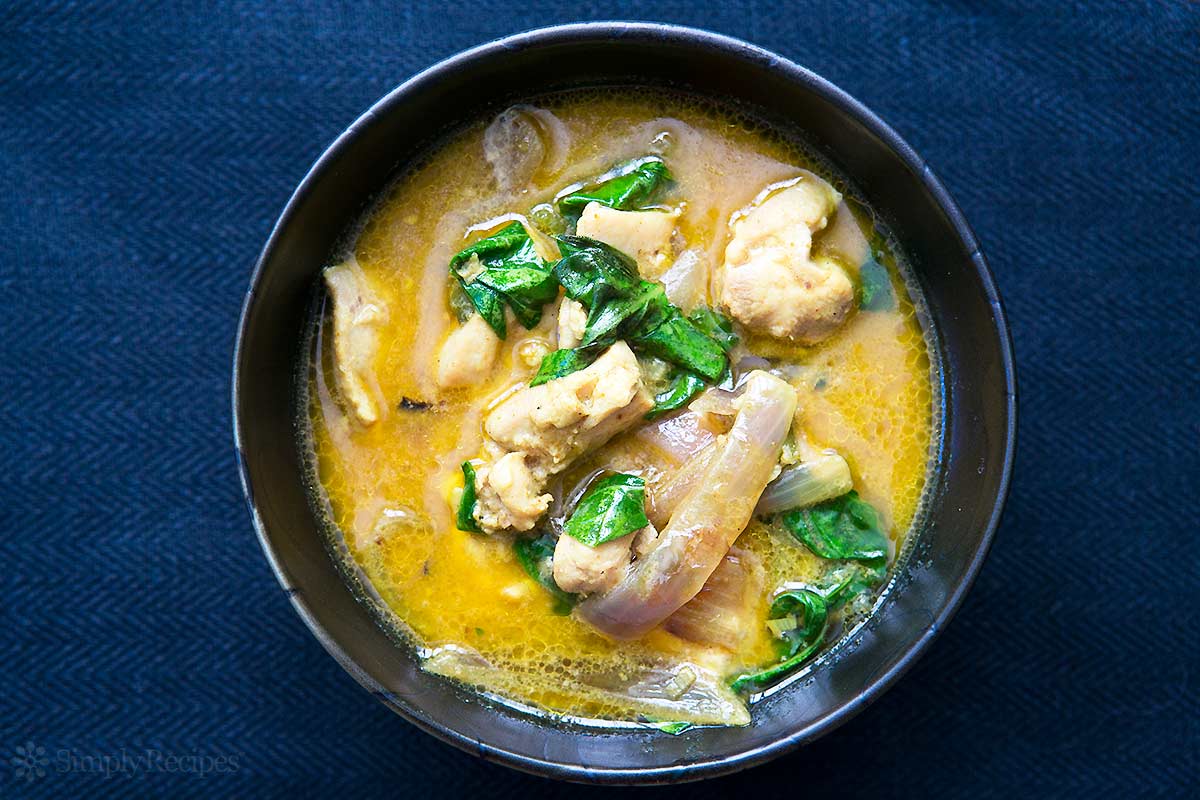 Curry de poulet coco aux aubergines