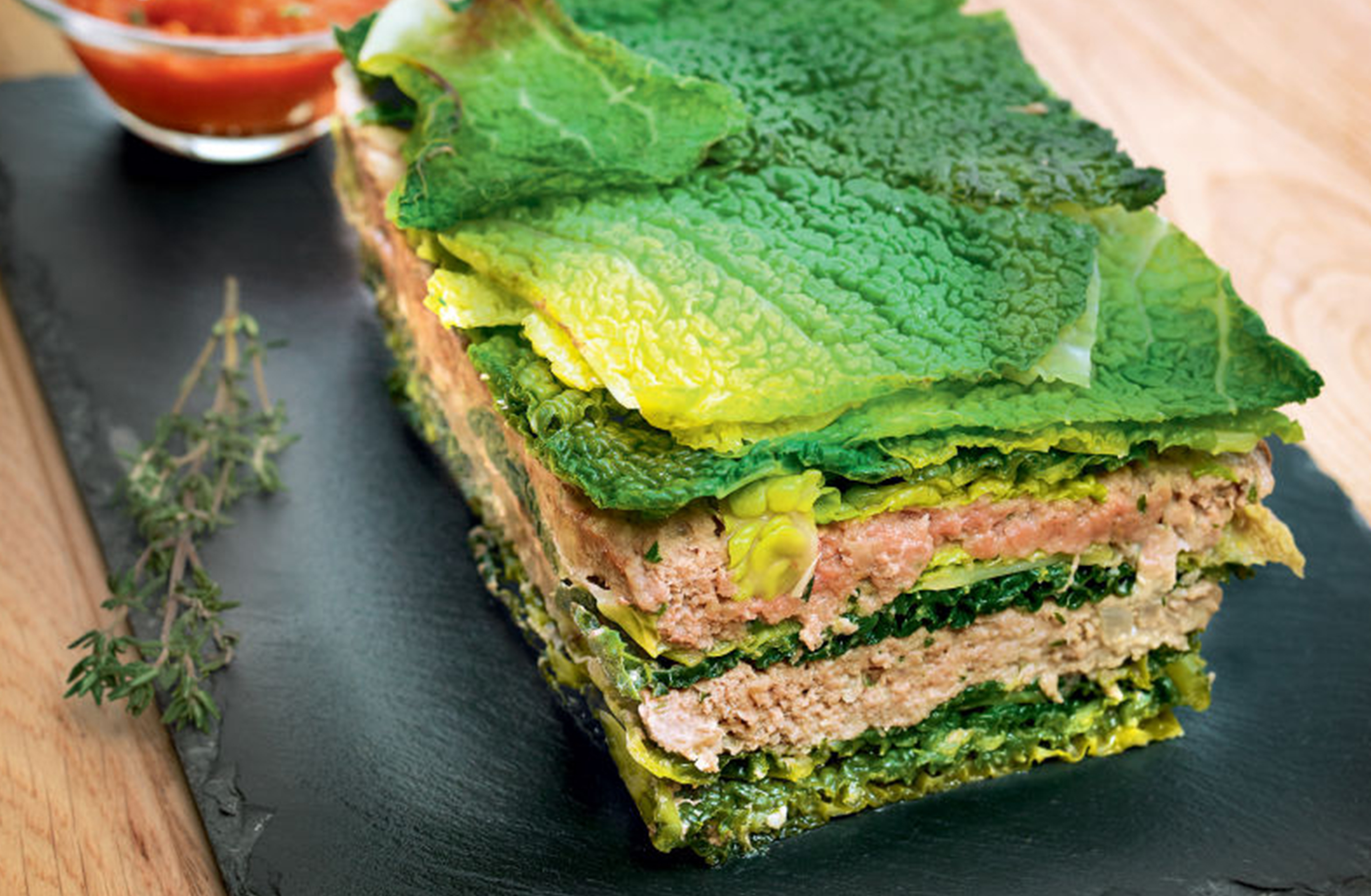 Millefeuille de chou au bœuf