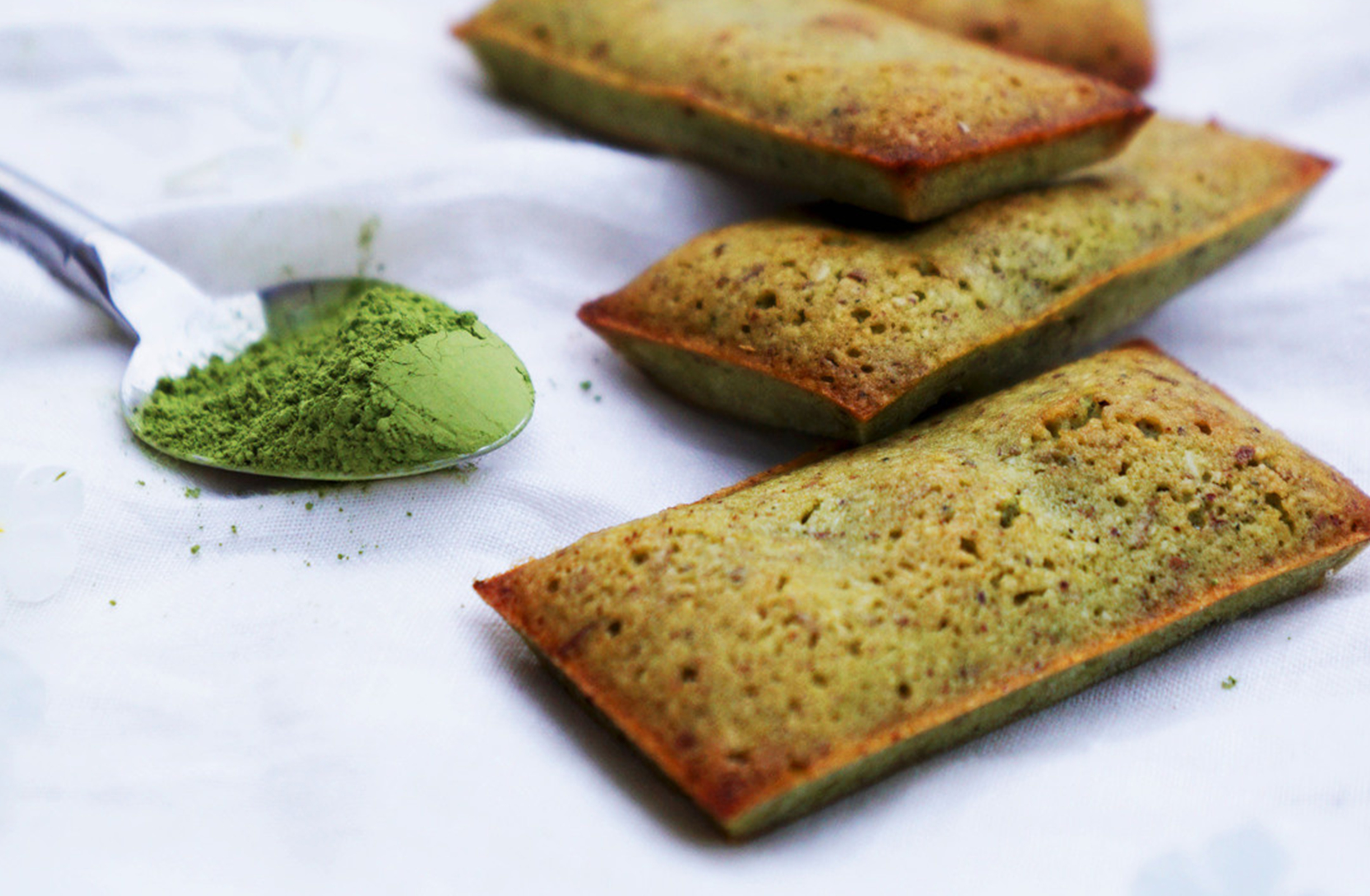 Financier au thé matcha