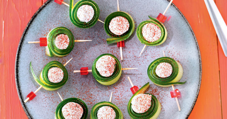 Makis de concombre à la menthe