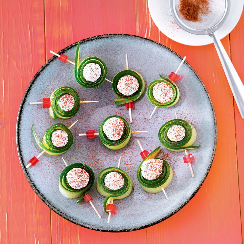 Makis de concombre à la menthe