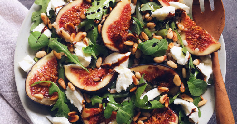 Salade croustillante figues-mozza